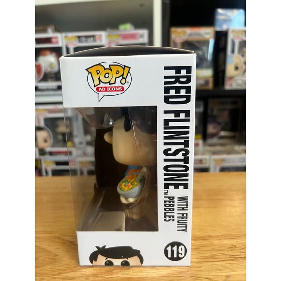 VAULTED Fred Flintstone w/ Fruity Pebbles Funko Pop #119 Ad Icons Post Cereal TV - Picture 4 of 6